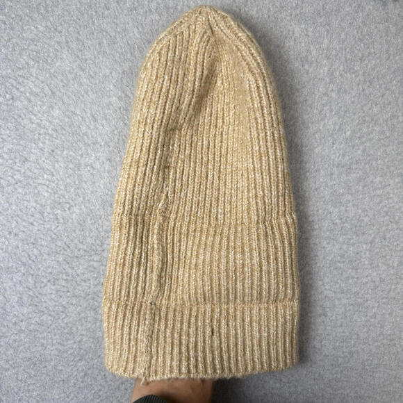 Free People Women's One Size Knit Light Brown Beanie Hat - Picture 4 of 8